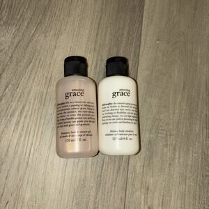 4 Oz Philosophy Amazing Grace Shampoo Bath & Shower Gel And Body Emulsion Lotion